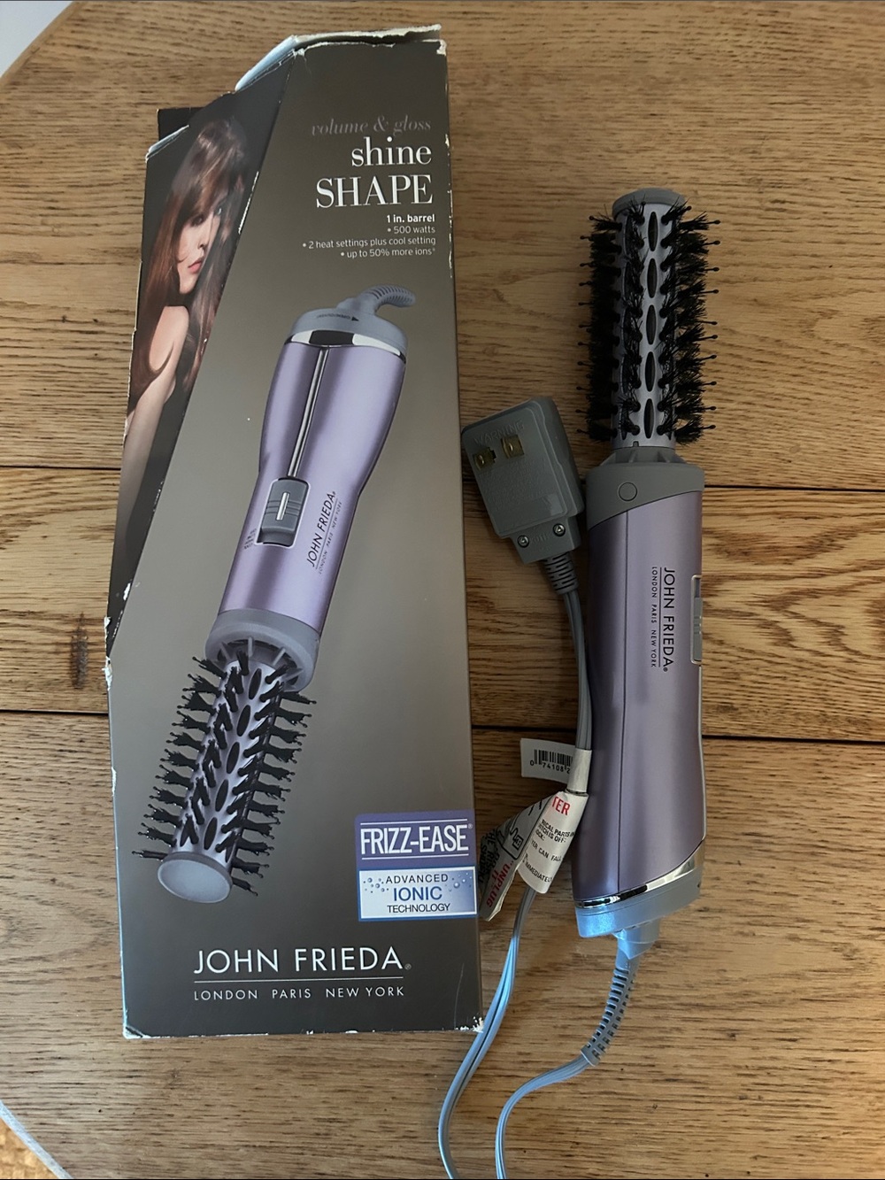 John Frieda ionic Shine Shape 1" Barrel Hot Air Brush - Purple